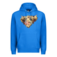True Royal scottish cow Premium Hoodie - NancyCooperArtShop