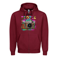 Burgundy i shoot people tie dye gemstone vintage camera Zipper Hoodie - FaDigitalArtStudio