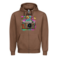 Chestnut i shoot people tie dye gemstone vintage camera Zipper Hoodie - FaDigitalArtStudio