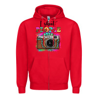 Red i shoot people tie dye gemstone vintage camera Zipper Hoodie - FaDigitalArtStudio