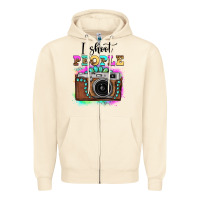 Sandshell i shoot people tie dye gemstone vintage camera Zipper Hoodie - FaDigitalArtStudio