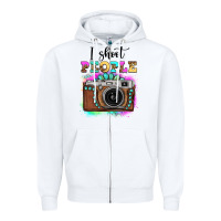 I Shoot People Tie Dye Gemstone Vintage Camera Zipper Hoodie | Teevron