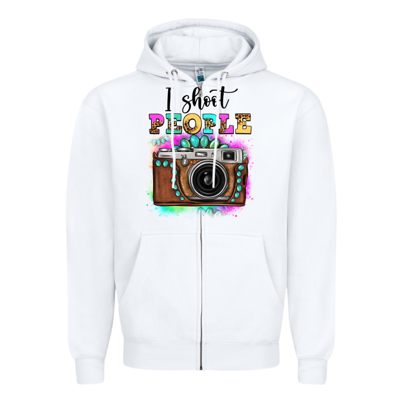 I Shoot People Tie Dye Gemstone Vintage Camera Zipper Hoodie by FaDigitalArtStudio | Teevron