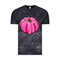 Cloud Black Breast Cancer Awareness Pink Pumpkin Vintage Tee - RanaPortraitStore