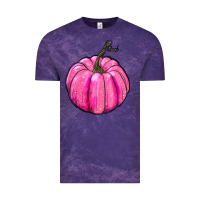 Cloud Purple Breast Cancer Awareness Pink Pumpkin Vintage Tee - RanaPortraitStore