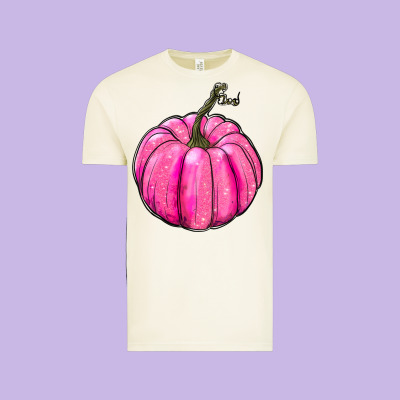 Vintage Tee Breast Cancer Awareness Pink Pumpkin