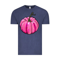 Vintage Denim Breast Cancer Awareness Pink Pumpkin Vintage Tee - RanaPortraitStore