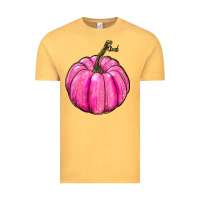 Vintage Mustard Breast Cancer Awareness Pink Pumpkin Vintage Tee - RanaPortraitStore