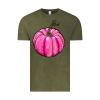 Vintage Olive Breast Cancer Awareness Pink Pumpkin Vintage Tee - RanaPortraitStore
