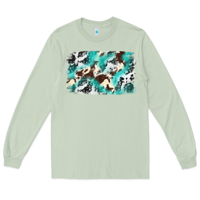 Cowhide Background Western Long Sleeve Tee by texasbilliewilder | Teevron