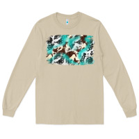 Mushroom Cowhide Background Western Long Sleeve Tee - texasbilliewilder