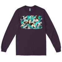 Plum Cowhide Background Western Long Sleeve Tee - texasbilliewilder
