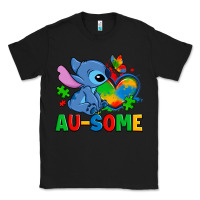 Black ausome stitch autism Classic Tee - Zillion Design Studio
