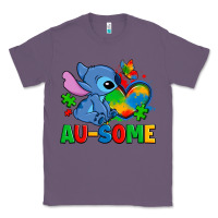 Lavender ausome stitch autism Classic Tee - Zillion Design Studio