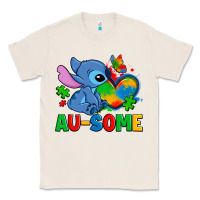 Natural ausome stitch autism Classic Tee - Zillion Design Studio