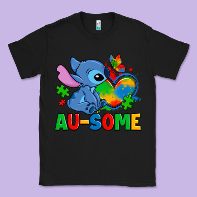 Ausome Stitch Autism Classic Tee Designed By Zillion Design Studio