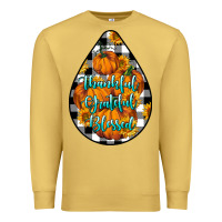 Antique Gold Thankful Grateful Blessed Premium Sweatshirt - LillyAllenDesigns