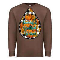 Chestnut Thankful Grateful Blessed Premium Sweatshirt - LillyAllenDesigns