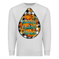 Dove Grey Thankful Grateful Blessed Premium Sweatshirt - LillyAllenDesigns