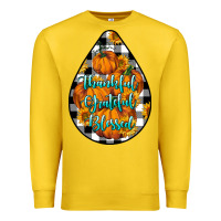 Lemon Thankful Grateful Blessed Premium Sweatshirt - LillyAllenDesigns