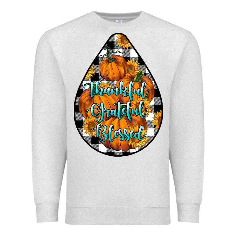 Thankful Grateful Blessed Premium Sweatshirt by LillyAllenDesigns | Teevron