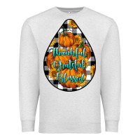 Oatmeal Heather Thankful Grateful Blessed Premium Sweatshirt - LillyAllenDesigns