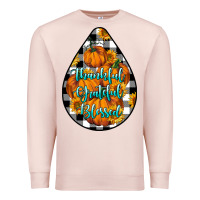 Pale Pink Thankful Grateful Blessed Premium Sweatshirt - LillyAllenDesigns