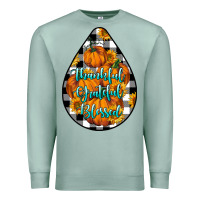 Seafoam Thankful Grateful Blessed Premium Sweatshirt - LillyAllenDesigns