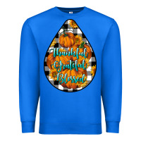 True Royal Thankful Grateful Blessed Premium Sweatshirt - LillyAllenDesigns