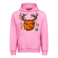 Fuchsia Pink Basketball Horn Christmas Urban Hoodie - BundleAndBundleShop