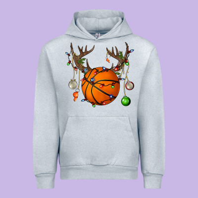 Basketball Horn Christmas Urban Hoodie Designed By Bundleandbundleshop