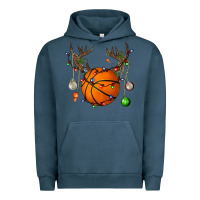 Pigment Midnight Navy Basketball Horn Christmas Urban Hoodie - BundleAndBundleShop