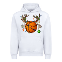 White Basketball Horn Christmas Urban Hoodie - BundleAndBundleShop