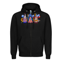 Black america gnomes Zipper Hoodie - RacoonDesign