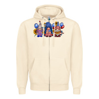 Sandshell america gnomes Zipper Hoodie - RacoonDesign