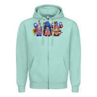 Seafoam america gnomes Zipper Hoodie - RacoonDesign