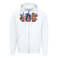 White america gnomes Zipper Hoodie - RacoonDesign
