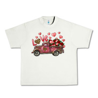 Pistachio Love Truck With Roses And Leopard Urban Heavy Tee - RanaPortraitStore