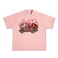 Salmon Love Truck With Roses And Leopard Urban Heavy Tee - RanaPortraitStore