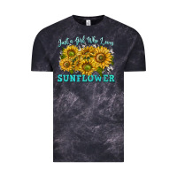 Cloud Black just a girl who loves sunflower Vintage Tee - texasbilliewilder