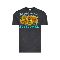 Vintage Black just a girl who loves sunflower Vintage Tee - texasbilliewilder