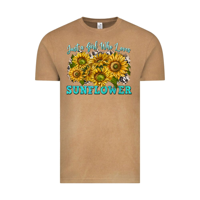 Just A Girl Who Loves Sunflower Vintage Tee by texasbilliewilder | Teevron