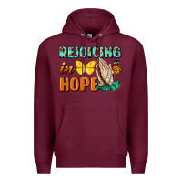 Burgundy rejoicing in hope Premium Hoodie - NancyCooperArtShop