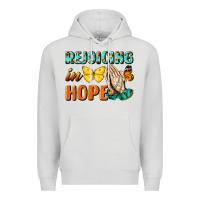 Dove Grey rejoicing in hope Premium Hoodie - NancyCooperArtShop