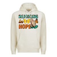 Oatmeal Heather rejoicing in hope Premium Hoodie - NancyCooperArtShop