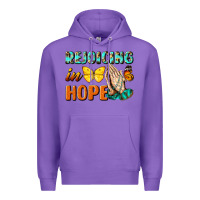 Purple rejoicing in hope Premium Hoodie - NancyCooperArtShop