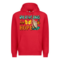 Red rejoicing in hope Premium Hoodie - NancyCooperArtShop