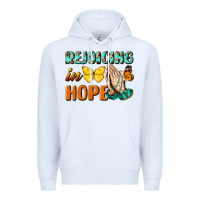 White rejoicing in hope Premium Hoodie - NancyCooperArtShop