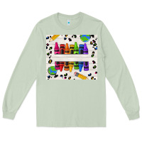 Matcha Personalized Crayons Long Sleeve Tee - texasbilliewilder