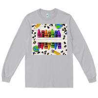 Moon Dust Personalized Crayons Long Sleeve Tee - texasbilliewilder